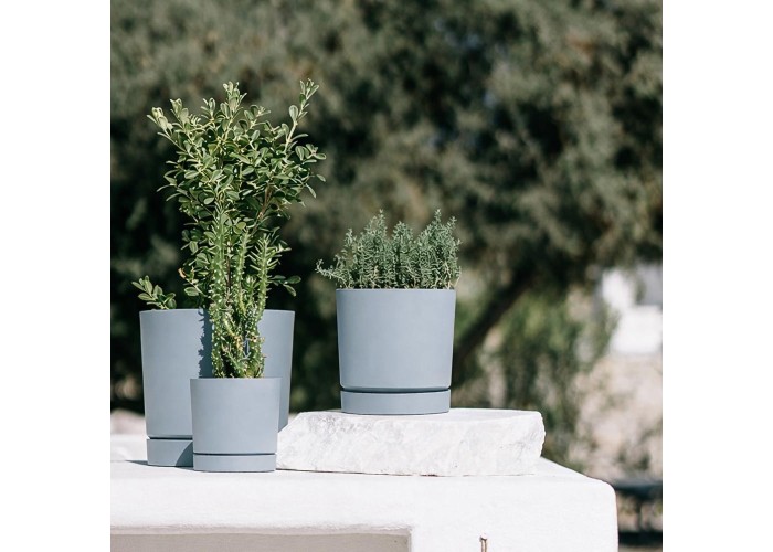 Γλάστρα Tubo μικρή γκρι Y10,9xΦ10,8εκ. Γλάστρα Tubo μικρή γκρι Y10,9xΦ10,8εκ.