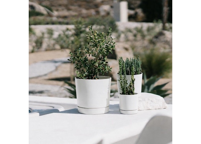 Γλάστρα Tubo λευκό Y17,5xΦ17,8εκ. Γλάστρα Tubo λευκό Y17,5xΦ17,8εκ.