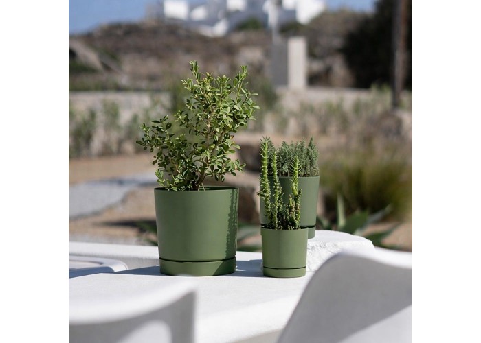 Γλάστρα Tubo πράσινο Y17,5xΦ17,8εκ.