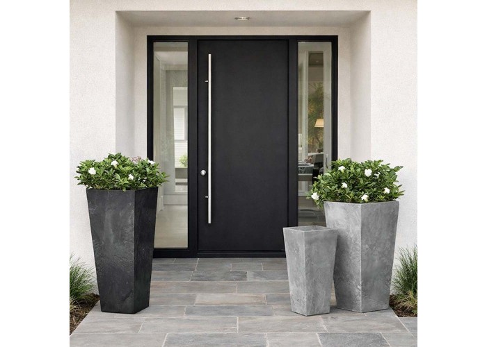 Γλάστρα - κασπώ Urbi beton effect γκρι Y75x40x40εκ. Μεγάλη