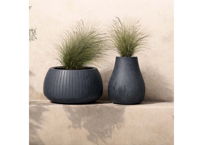 Γλάστρα - κασπώ Coro μπολ γραφίτης Y20xΦ40εκ.