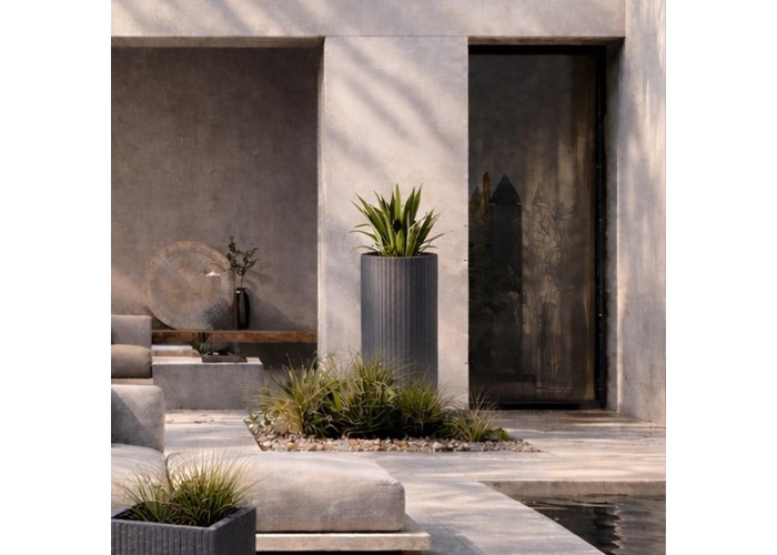 Γλάστρα - κασπώ Coro γραφίτης Y70xΦ40εκ. Γλάστρα - κασπώ Coro γραφίτης Y70xΦ40εκ.