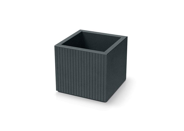 Γλάστρα - κασπώ Coro τετράγωνη γραφίτης Y36x40x40εκ. Γλάστρα - κασπώ Coro τετράγωνη γραφίτης Y36x40x40εκ.