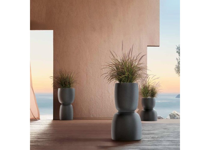 Γλάστρα - κασπώ Duala Slim γκρι Y70xΦ40εκ. Γλάστρα - κασπώ Duala Slim γκρι Y70xΦ40εκ.