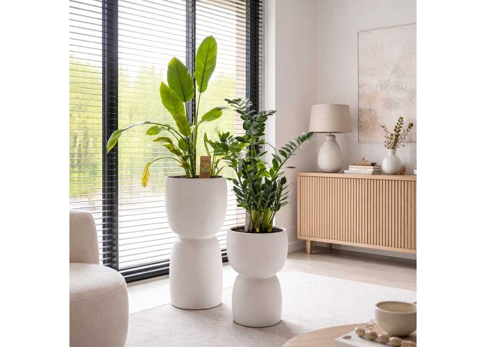 Γλάστρα - κασπώ Duala Slim μπεζ Y70xΦ40εκ. Γλάστρα - κασπώ Duala Slim μπεζ Y70xΦ40εκ.