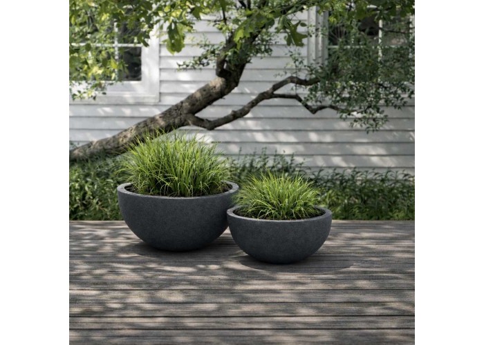 Γλάστρα - κασπώ Molio γκρι Y16,5x40x38εκ.