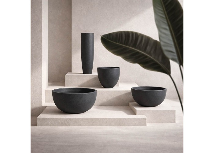 Γλάστρα - κασπώ Molio γκρι Y34x80x78εκ. μεγάλη