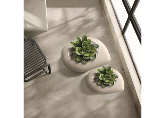 Γλάστρα - κασπώ Yeke μπεζ Υ24x50x40εκ. μικρή