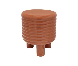 Σκαμπό μεταλλικό γυαλιστερό Nextdeco καφέ Y38x32x32εκ. Σκαμπό μεταλλικό γυαλιστερό Nextdeco καφέ Y38x32x32εκ.