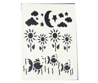 Στένσιλ Α4 απο πολυπροπυλένιο φεγγάρι Στένσιλ Α4 απο πολυπροπυλένιο φεγγάρι