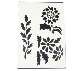 Στένσιλ Α4 απο πολυπροπυλένιο λουλούδια Στένσιλ Α4 απο πολυπροπυλένιο λουλούδια