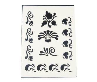 Στένσιλ Α4 απο πολυπροπυλένιο μπορντούρες Στένσιλ Α4 απο πολυπροπυλένιο μπορντούρες