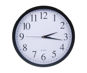 Ρολόι τοίχου Ø27εκ. μαύρο Ρολόι τοίχου Ø27εκ. μαύρο