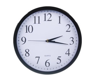 Ρολόι τοίχου Ø22εκ. μαύρο Ρολόι τοίχου Ø22εκ. μαύρο