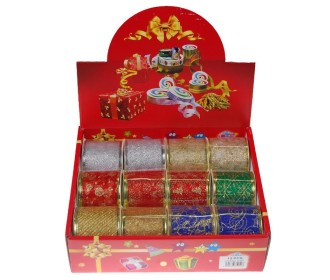 Κορδέλες χριστουγεννιάτικες 6 εκ. x 2.7μ.  6 σχέδια