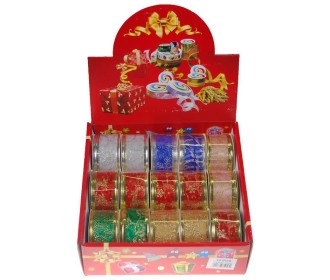 Κορδέλες χριστουγεννιάτικες 3,8εκ. x 2,7μ 6 σχέδια