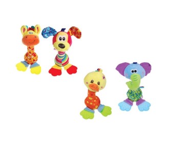 Λούτρινη κουδουνίστρα με ήχο 20εκ. 4 σχέδια