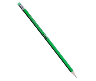 Μολύβι τριγωνικό με σβήστρα - ξύστρα πράσινο 12τεμ Μολύβι τριγωνικό με σβήστρα - ξύστρα πράσινο 12τεμ