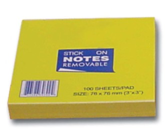 Αυτοκόλλητα χαρτάκια κίτρινα 7.6x7.6εκ. 100φ. Αυτοκόλλητα χαρτάκια κίτρινα 7.6x7.6εκ. 100φ.