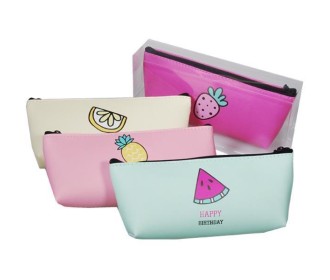 Κασετίνα φρούτα κοκτέηλ 4 χρώματα 18,5x8εκ.