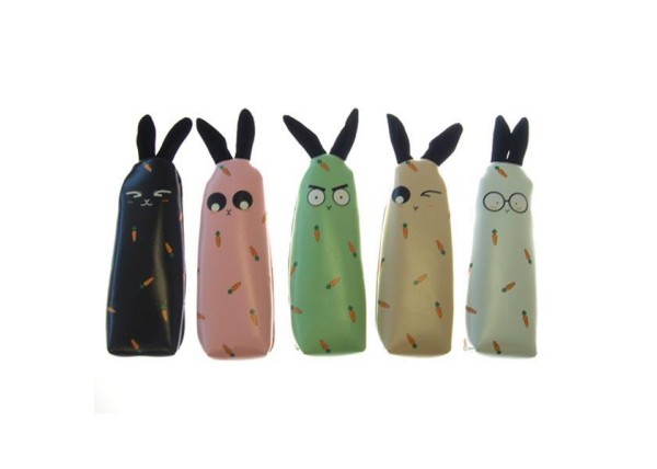 Κασετίνα λαγουδάκι κοκτέηλ 5 χρώματα 24x6.5εκ. Κασετίνα λαγουδάκι κοκτέηλ 5 χρώματα 24x6.5εκ.