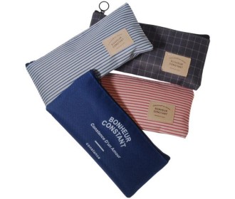 Κασετίνα υφασμάτινη κοκτέηλ 4 χρώματα 19x8εκ.