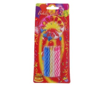 Κεράκια γενεθλίων διάφορα χρώματα σε blister 12τεμ.