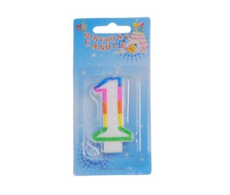 Κεράκια γενεθλίων Νο 1 σε blister
