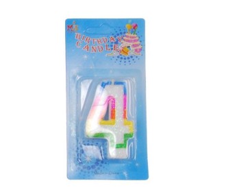 Κεράκια γενεθλίων Νο 4 σε blister