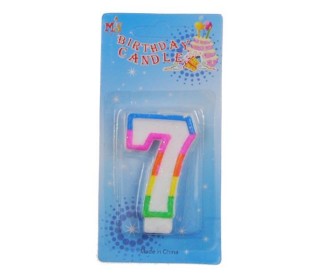 Κεράκια γενεθλίων Νο 7 σε blister