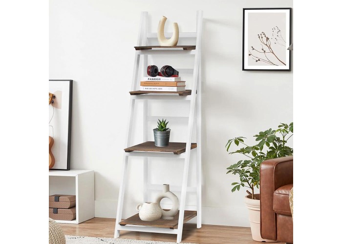 Ραφιέρα ξύλινη Nextdeco με 4 ραφάκια λευκή Y111x42x34,7εκ Ραφιέρα ξύλινη Nextdeco με 4 ραφάκια λευκή Y111x42x34,7εκ