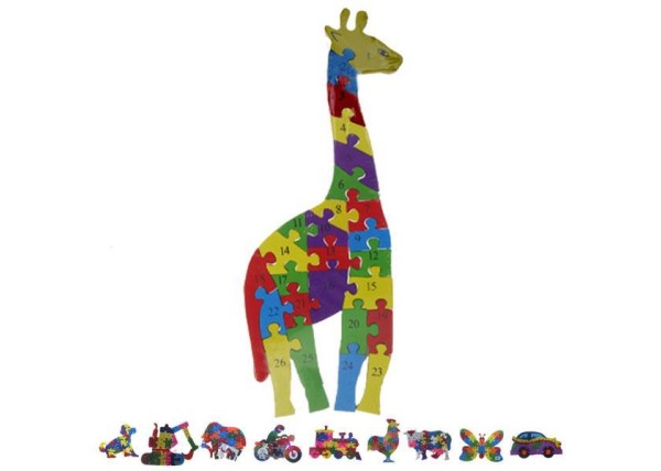 Εκπαιδευτικά παζλ ξύλινα 26τεμαχίων κοκτέηλ σχέδια Εκπαιδευτικά παζλ ξύλινα 26τεμαχίων κοκτέηλ σχέδια