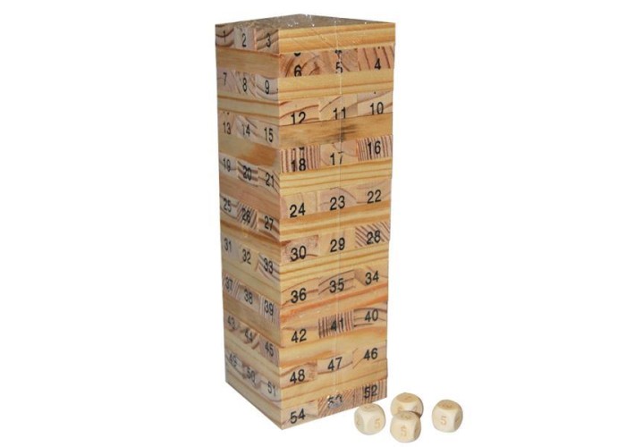 Επιτραπέζιο Jenga ξύλινο 54 τεμαχίων Υ26,5x7,5x7,5εκ. Επιτραπέζιο Jenga ξύλινο 54 τεμαχίων Υ26,5x7,5x7,5εκ.