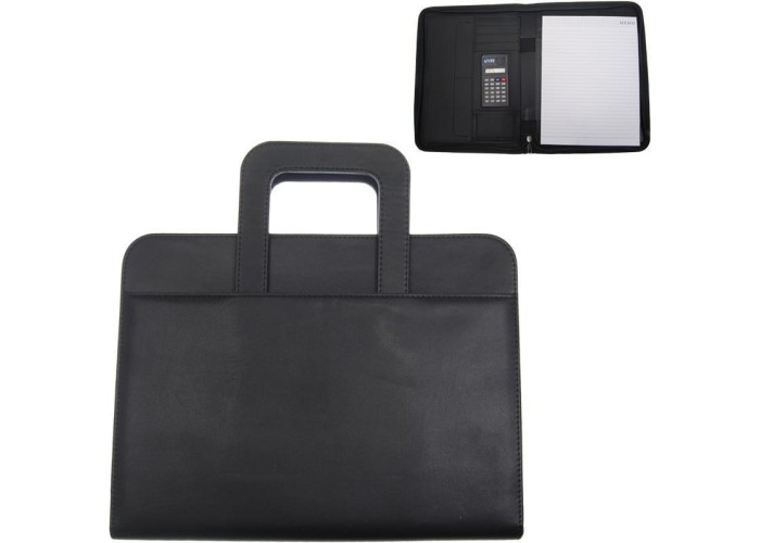 Portfolio-τσάντα με φερμουάρ pvc μαύρο 25,5x32,5x2εκ.