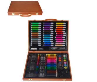 Σετ ζωγραφικής XXL σε ξύλινο κουτί 150τεμαχίων Υ37x30εκ. Σετ ζωγραφικής XXL σε ξύλινο κουτί 150τεμαχίων Υ37x30εκ.