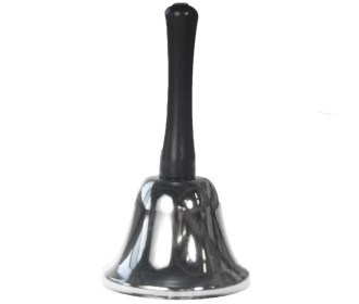 Κουδούνι ασημί με χειρολαβή ύψος 7,5εκ. x  Ø5εκ.