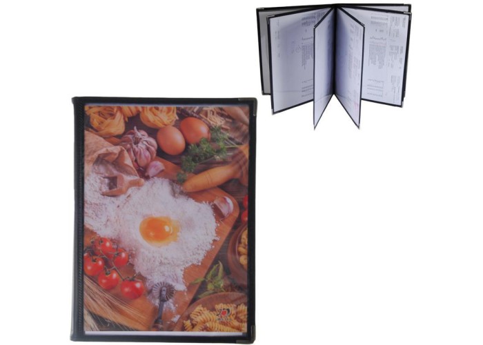 Μενού εστιατορίου μαύρο Υ29.7x21εκ. για 12 σελίδες Μενού εστιατορίου μαύρο Υ29.7x21εκ. για 12 σελίδες