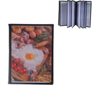 Μενού εστιατορίου μαύρο 16 σελίδες 29.7x21εκ.