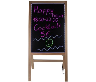 Πίνακας led επιδαπέδιος με ξύλινη κορνίζα Υ100x50εκ Πίνακας led επιδαπέδιος με ξύλινη κορνίζα Υ100x50εκ