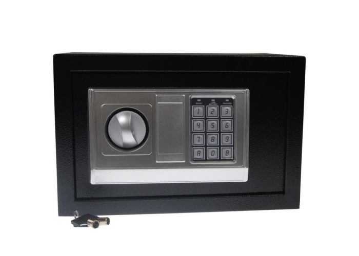 Χρηματοκιβώτιο με συνδυασμό και κλειδί μαύρο Υ20x31x20εκ. βάθος Χρηματοκιβώτιο με συνδυασμό και κλειδί μαύρο Υ20x31x20εκ. βάθος