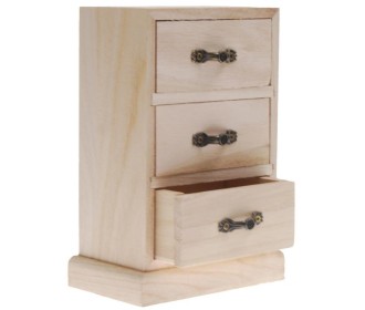 Κουτί ξύλινο με 3 συρτάρια Υ18x11x7εκ. Κουτί ξύλινο με 3 συρτάρια Υ18x11x7εκ.