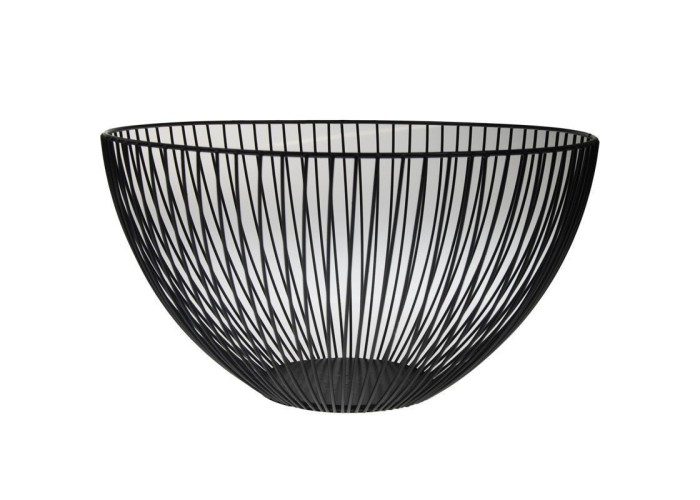 Φρουτιέρα μεταλλική μαύρη Υ14x25εκ. διάμετρο Φρουτιέρα μεταλλική μαύρη Υ14x25εκ. διάμετρο