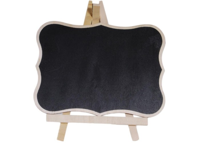 Πινακίδα μαυροπίνακα ξύλινη με καμπύλες και μύτες Υ19,7x15εκ. Πινακίδα μαυροπίνακα ξύλινη με καμπύλες και μύτες Υ19,7x15εκ.