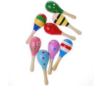 Μαράκες ξύλινες 12εκ. διάφορα σχέδια