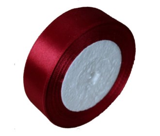 Κορδέλα σατέν με ούγια μπορντώ 2,5εκ. x 22μ. Κορδέλα σατέν με ούγια μπορντώ 2,5εκ. x 22μ.