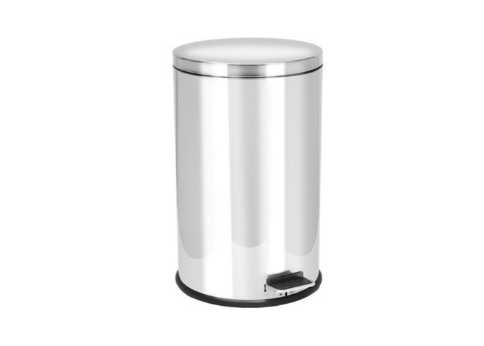 Κάδος απορριμάτων inox με πεντάλ 20l. Y43εκ. Ø29εκ.