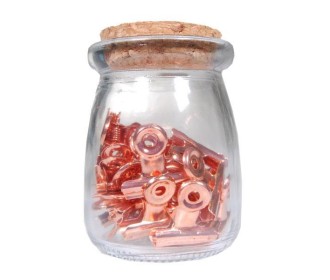 Πιάστρα εγγράφων ροζ χρυσό 3εκ. 20τεμ.