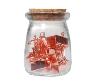 Πιάστρα εγγράφων ροζ χρυσό 1,9εκ. 15τεμ. Πιάστρα εγγράφων ροζ χρυσό 1,9εκ. 15τεμ.