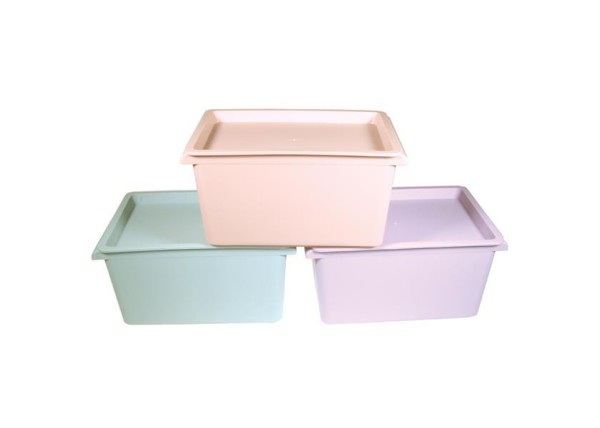 Κουτί αποθήκευσης πλαστικό Y14x25x17εκ. διάφορα παλ χρώματα Κουτί αποθήκευσης πλαστικό Y14x25x17εκ. διάφορα παλ χρώματα