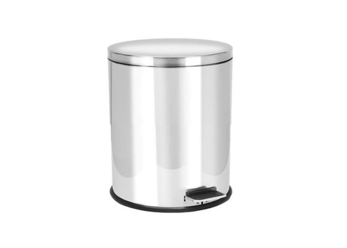 Κάδος απορριμάτων inox με πεντάλ 5l. Κάδος απορριμάτων inox με πεντάλ 5l.